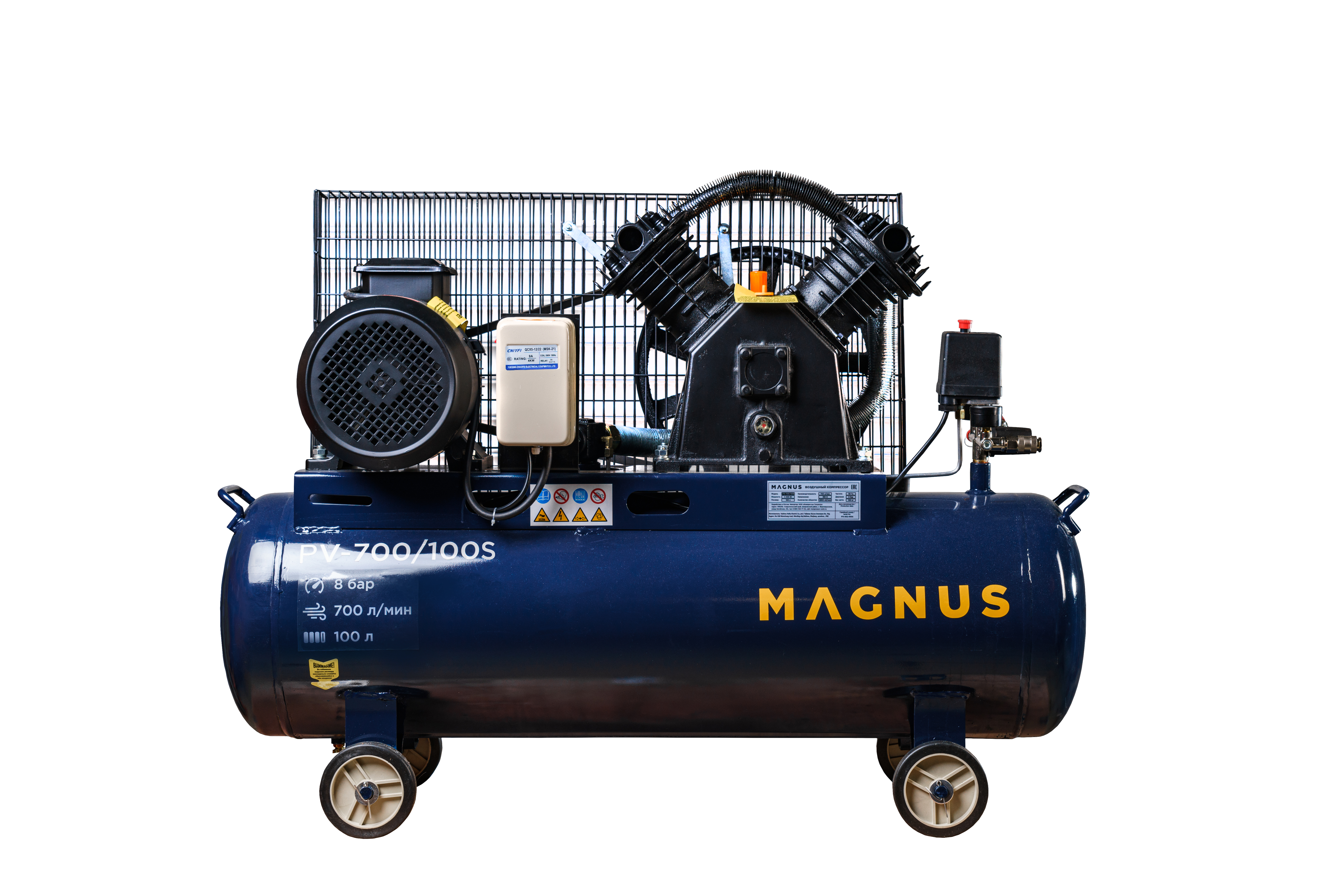 Компрессор воздушный Magnus KV-700/100S новый фильтр (10атм.,4,0кВт.,380В,Ф90) в Калуге